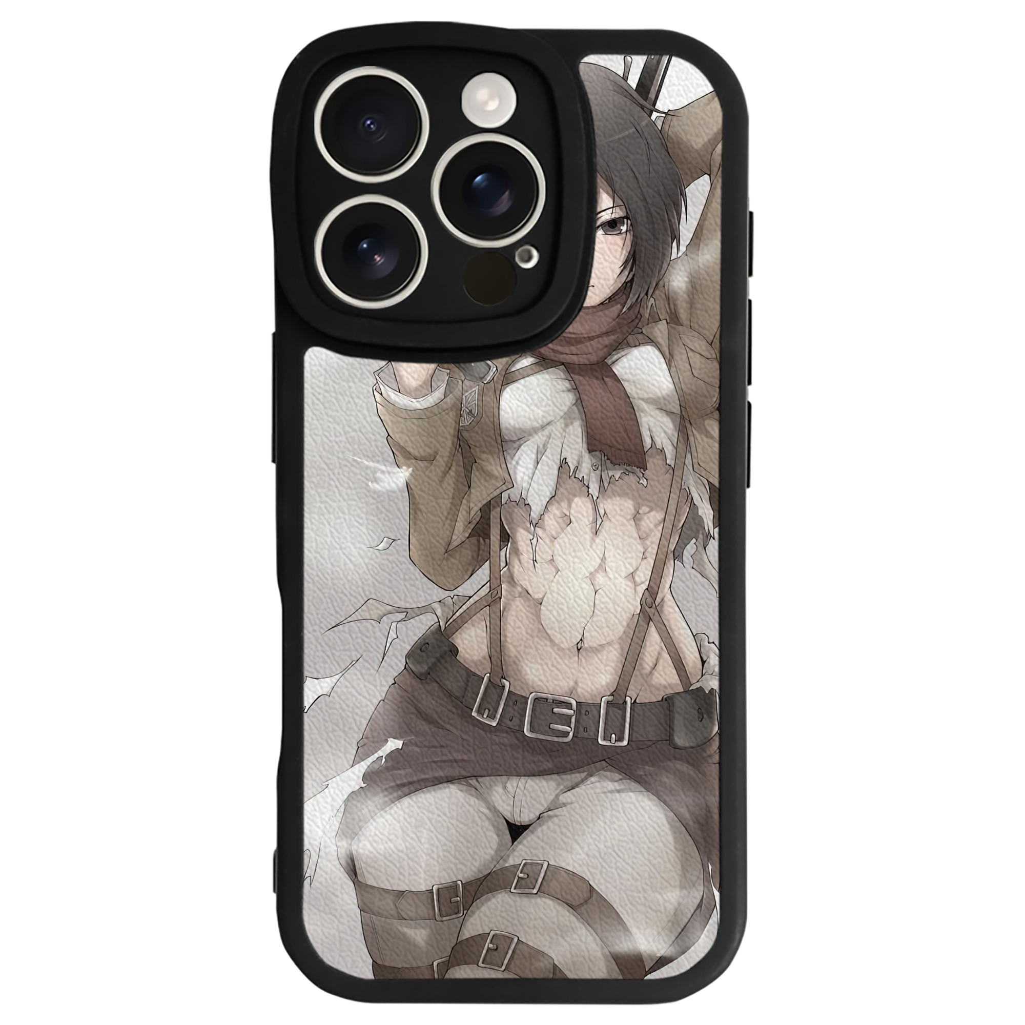 （画像用） 進撃の巨人 Attack on Titan 【iPhone 16シリーズ対応】シリコンスマホケース（レザー調） 材質：シリコン